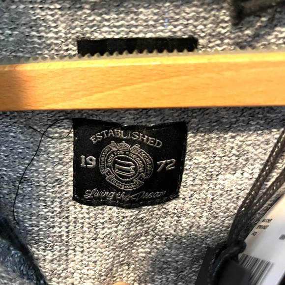 BUFFALO David Bitton Men's Gray Watcher Cable Knit Sweater - Size L - Picture 5 of 7